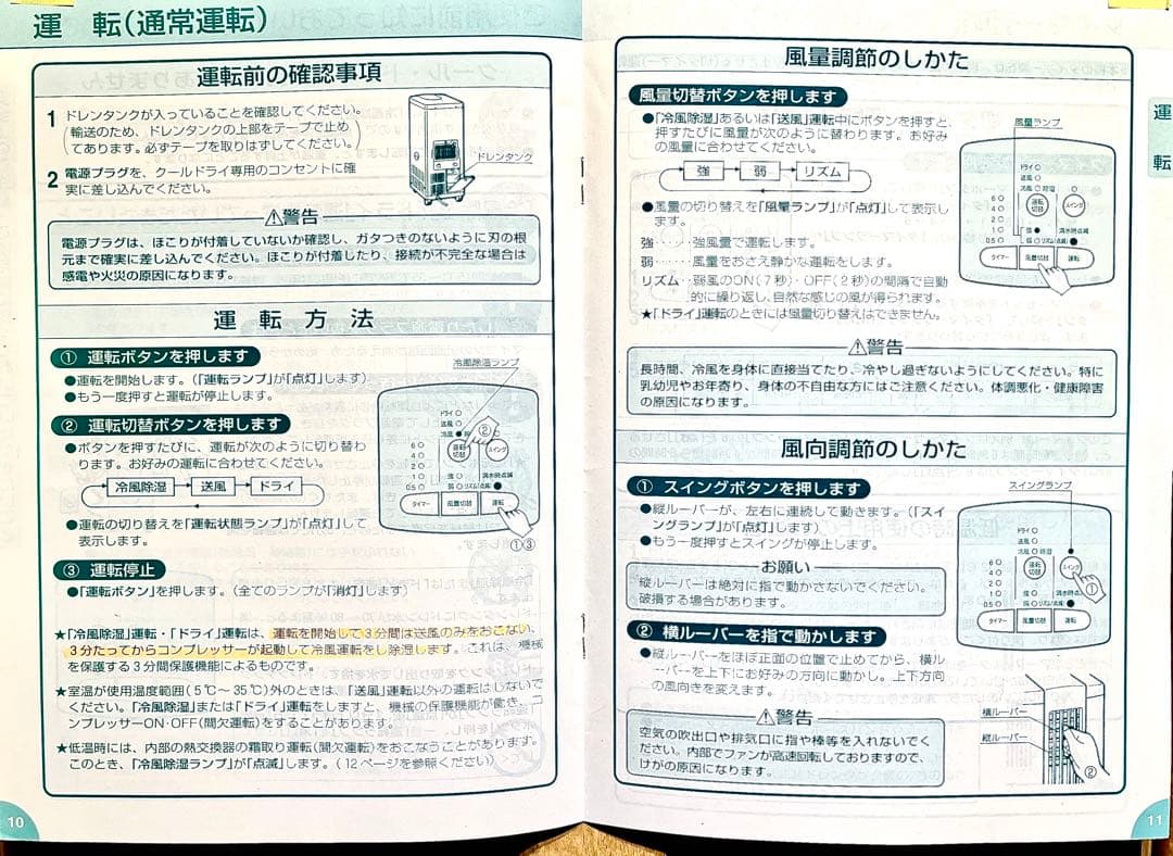 トヨトミのポータブルエアコン .除湿器　MC120