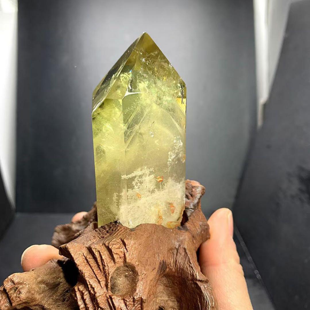 天然石 シトリンのポイント　置物YS962G.292