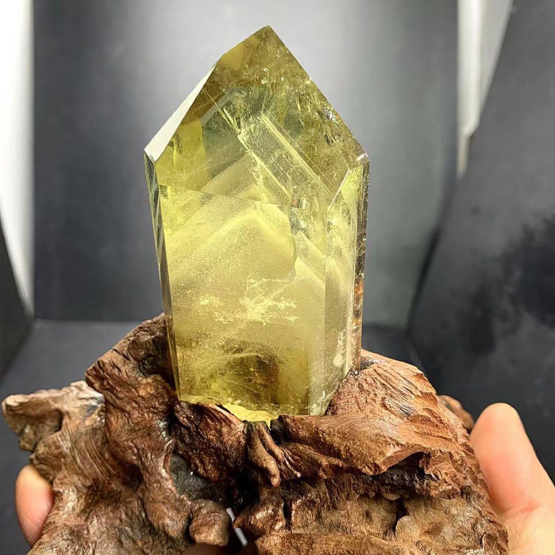 天然石 シトリンのポイント　置物YS962G.292