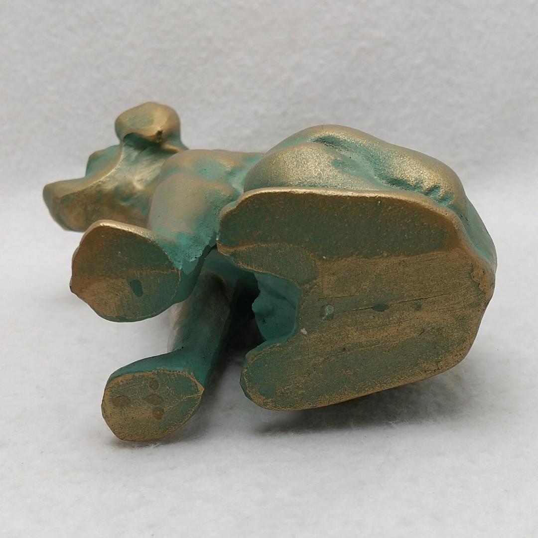 ビクター 犬 ニッパー 金属製 勝運戌 置物 ヴィンテージ ガラスケース付き