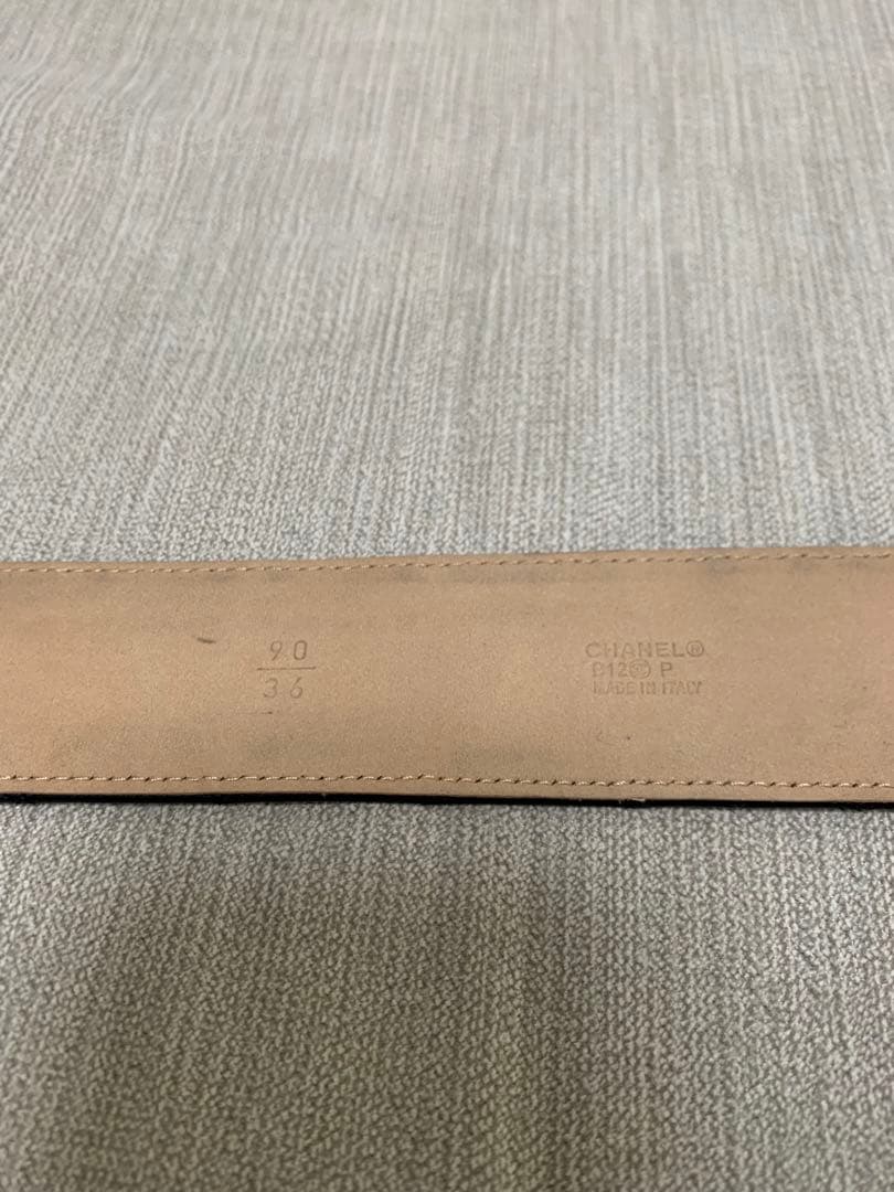 シャネル CHANEL ベルト ココマーク マトラッセステッチ レザー