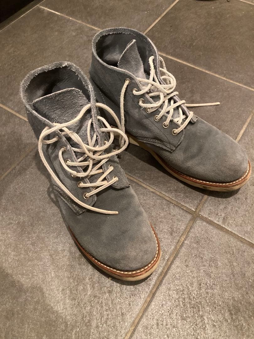 レッドウィング　8144 グレー スエード ワークブーツ　27cm