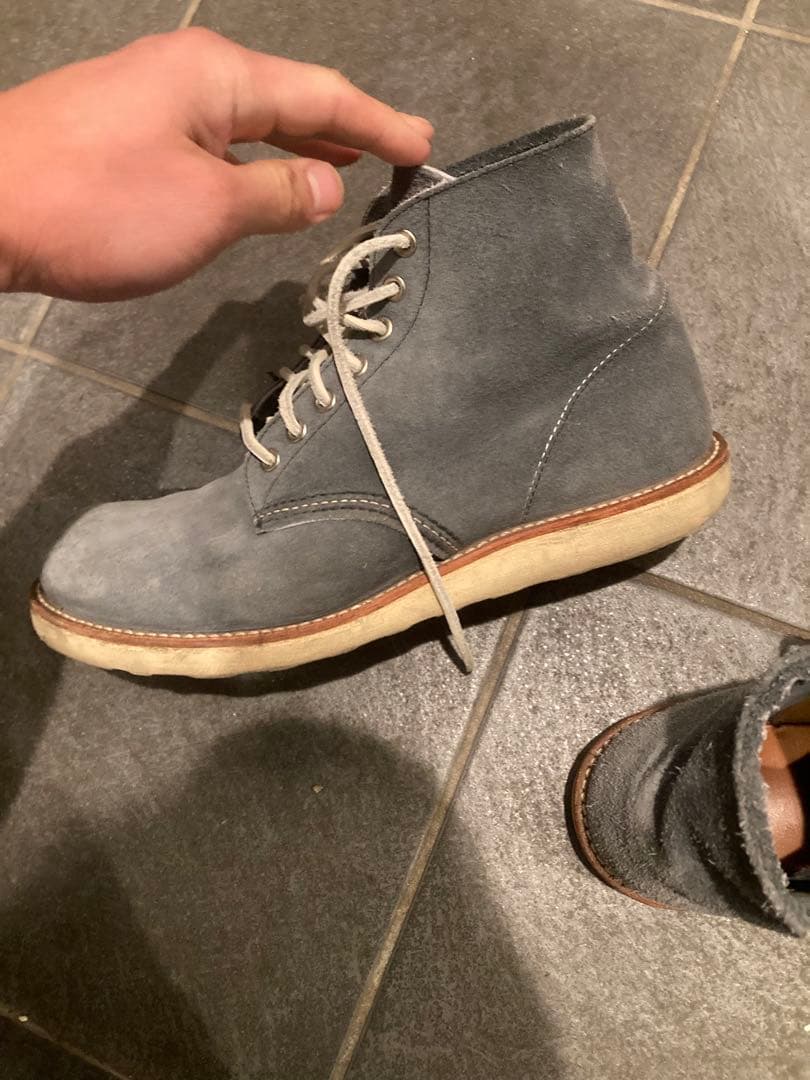 レッドウィング　8144 グレー スエード ワークブーツ　27cm