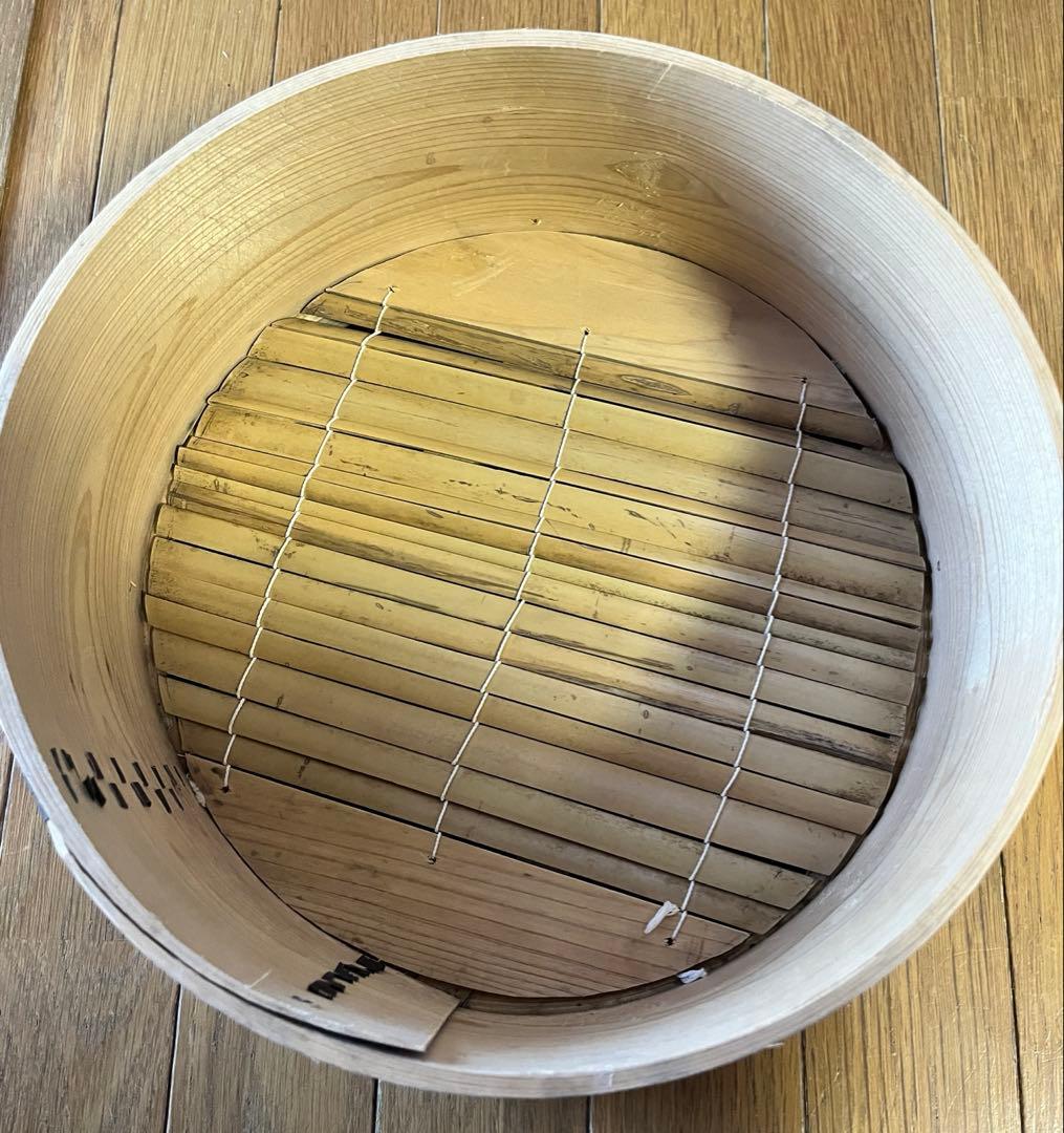 木製和せいろ　3段　古道具　古民具　大型　蓋なし　蒸し器　セイロ　30cm