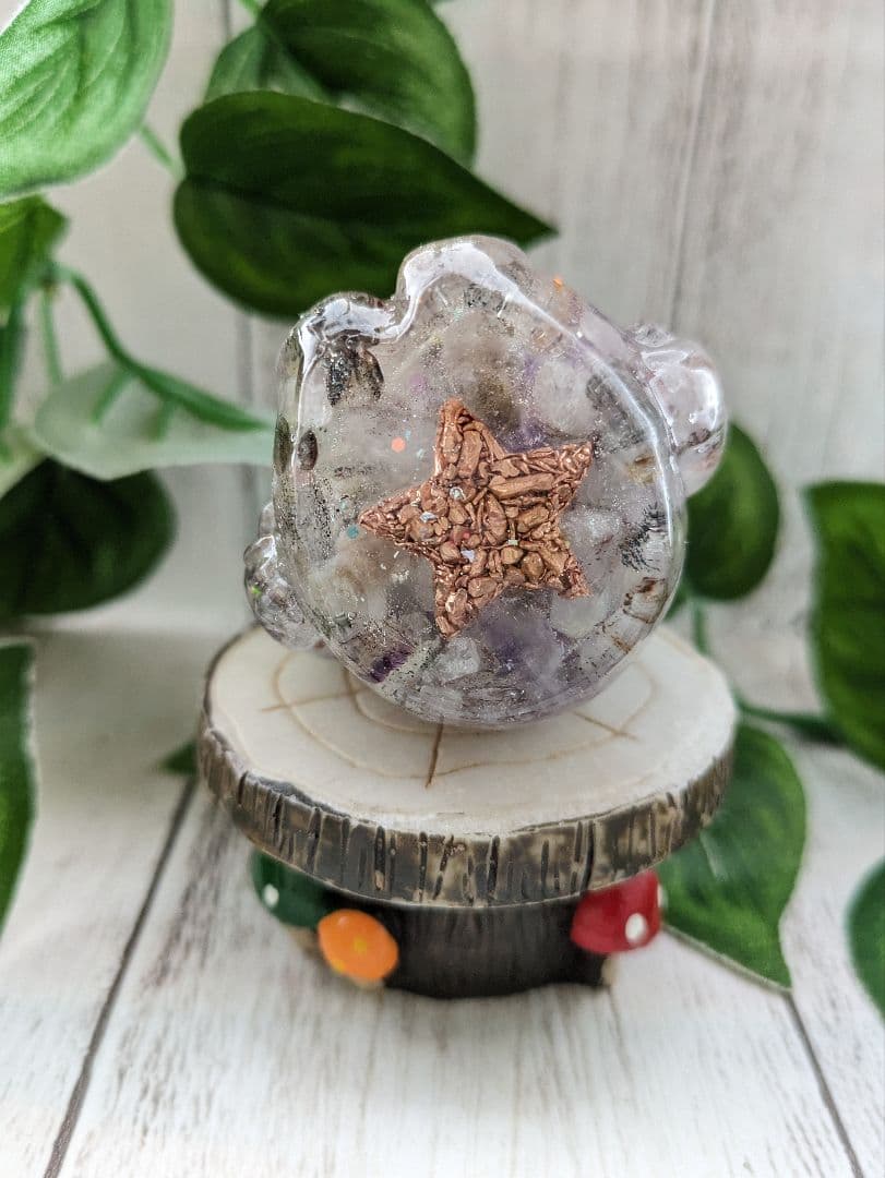 【はる】ラリマーのかめちゃん形オルゴナイト☆他３点