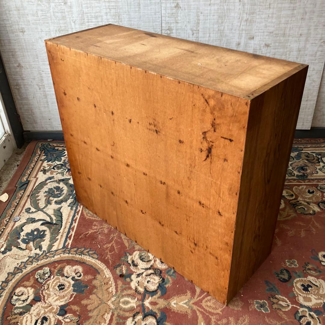 ② 昭和レトロ 古家具 ガラス戸 木製キャビネット 食器棚 飾り棚 サイドボード