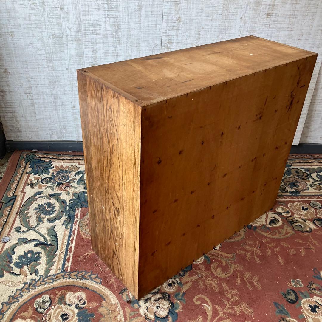 ② 昭和レトロ 古家具 ガラス戸 木製キャビネット 食器棚 飾り棚 サイドボード