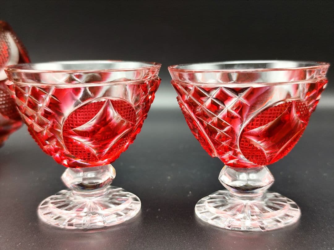 希少品☆薩摩切子 瑞氣 酒器揃（切子、江戸切子、薩摩切子）