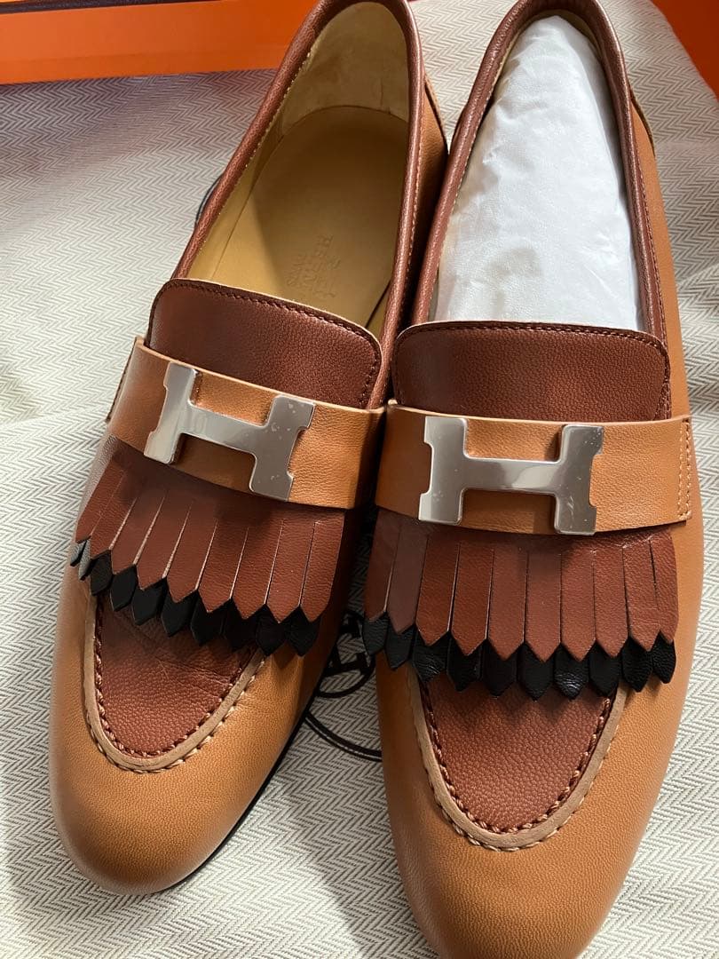 HERMES☆人気定番☆ロワイヤル モカシン☆ レアなマルチカラー☆新品お値下げ