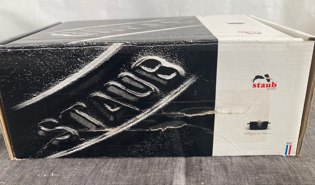 箱シリアルあり　ストウブ　ピコココットラウンド　14cm リネン　ビンテージノブ