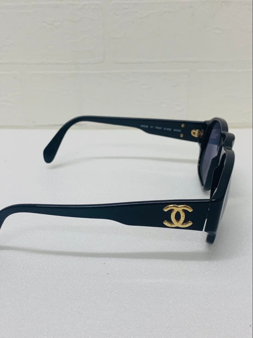 CHANEL シャネル サングラス 黒 ブラック ココマーク ゴールドロゴ