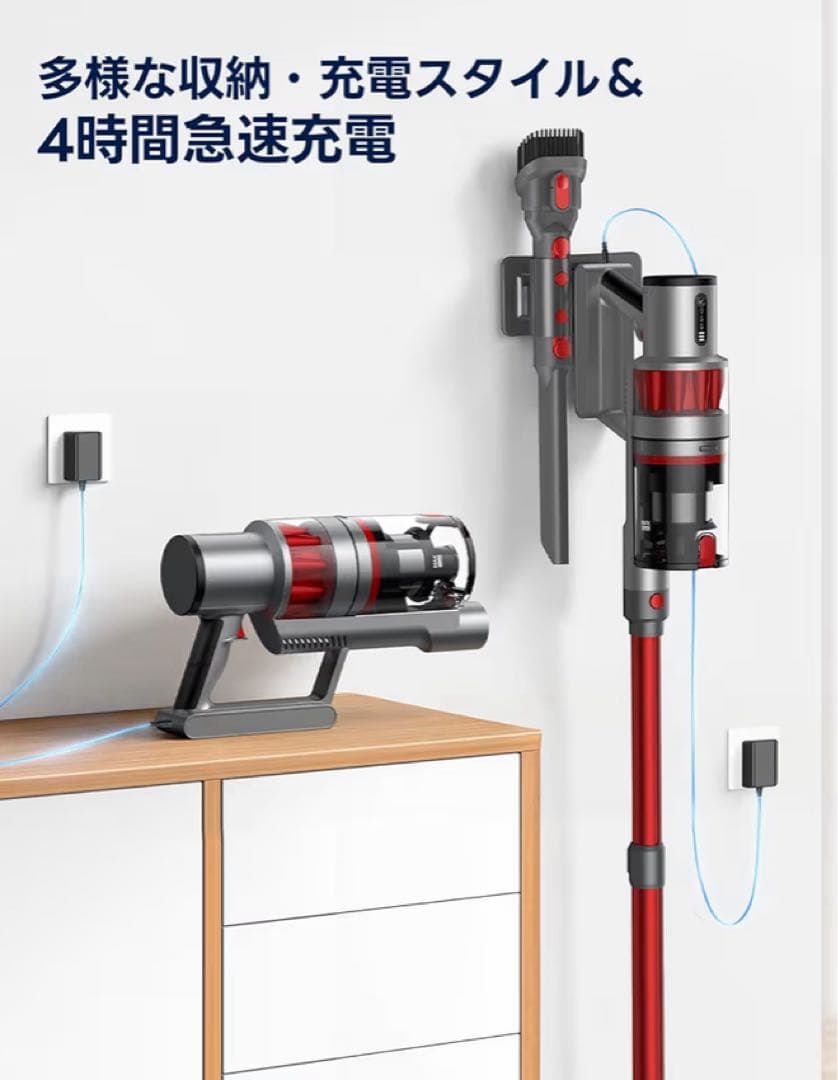 ⭐️新品・未使用⭐️パワーはダイソン級！スティッククリーナー 55KPA 最大60分