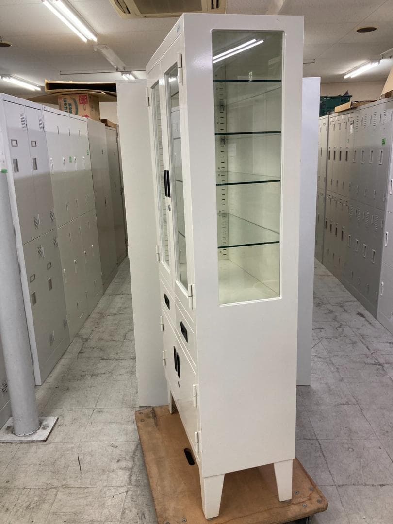 ケビント ガラスショーケース 飾り棚 ディスプレイケース 医療棚 食器棚