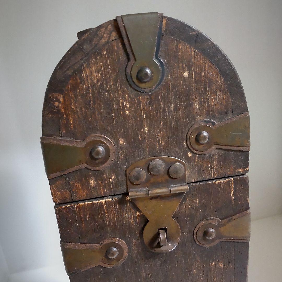 アンティーク 木製 ワイン ボックス 金具付き