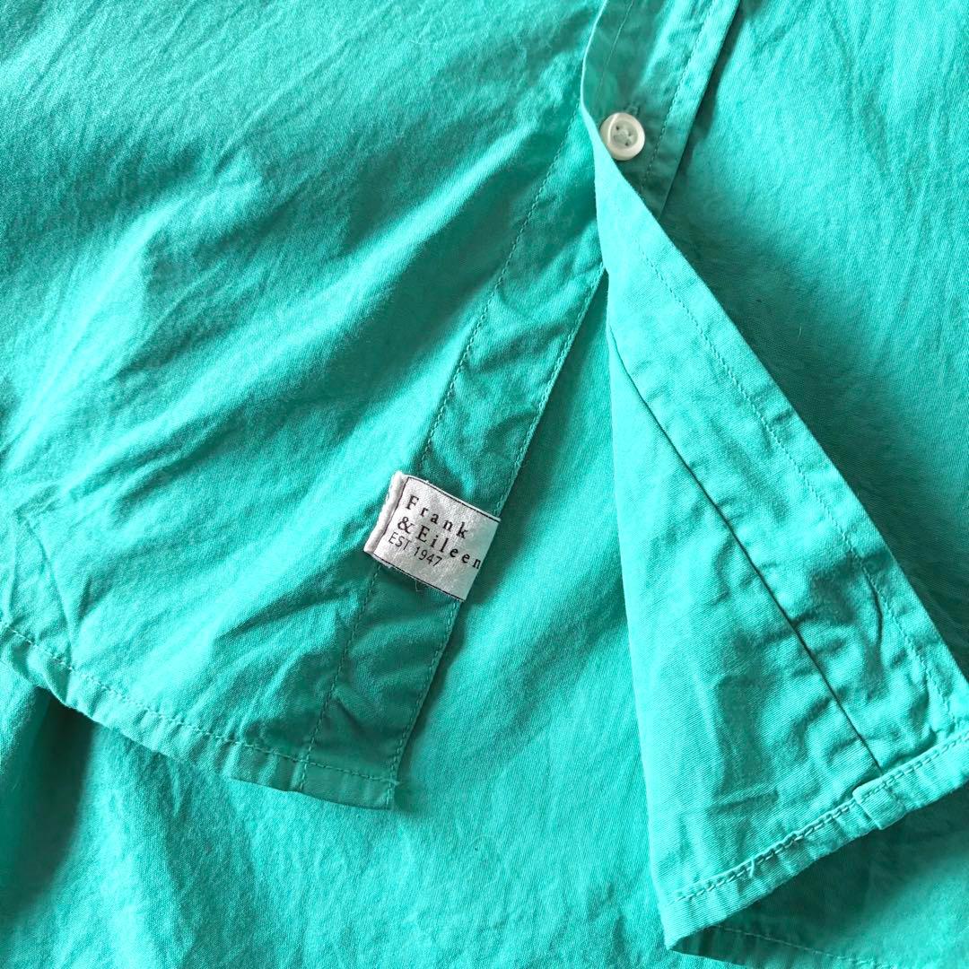 美品♡　フランク&アイリーン　Eileen　長袖　スキッパー　シャツ　XS　緑