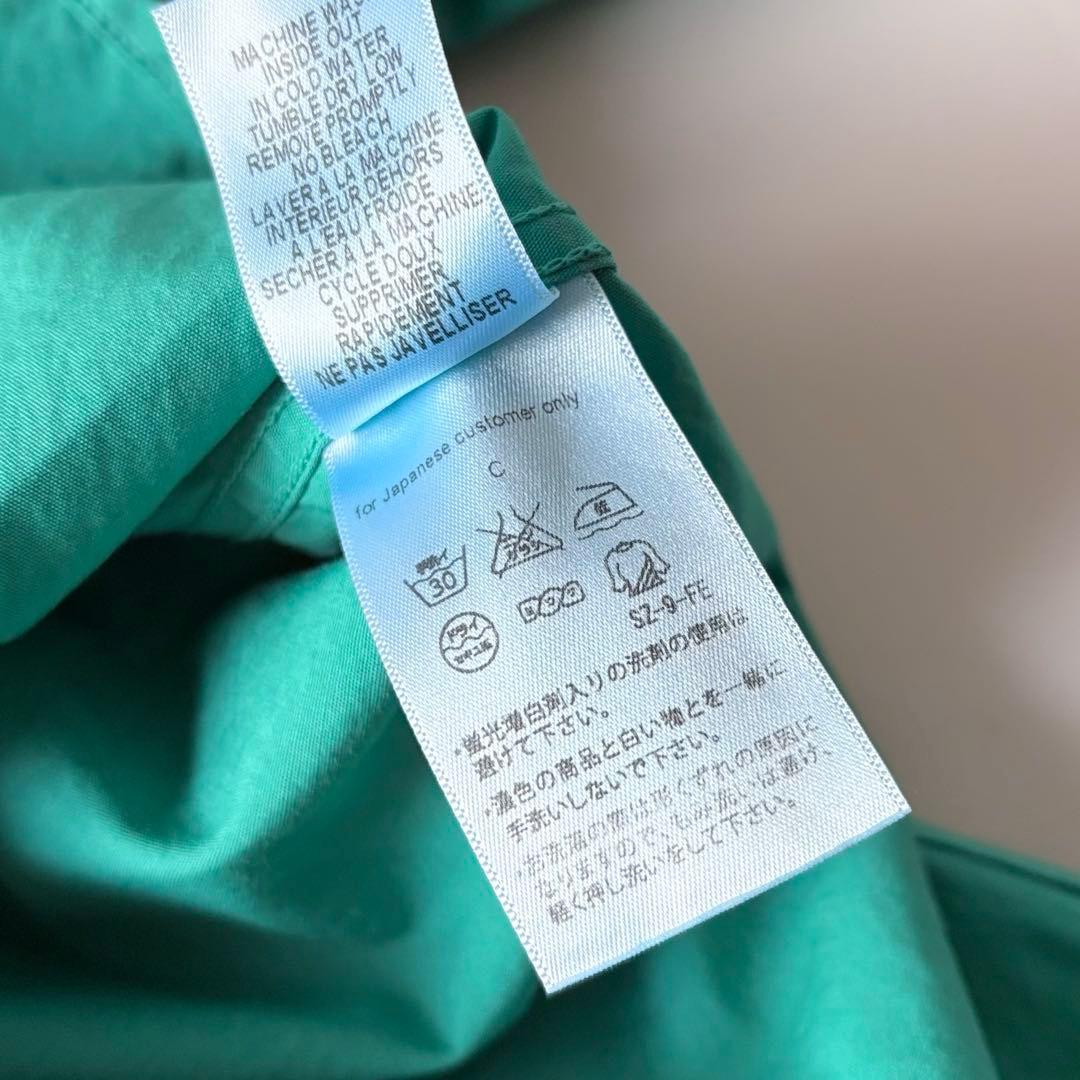 美品♡　フランク&アイリーン　Eileen　長袖　スキッパー　シャツ　XS　緑
