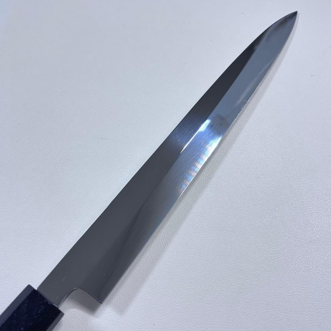 270mm 柳刃包丁 鏡面　黒檀八角柄 刺身包丁 「全鋼」•