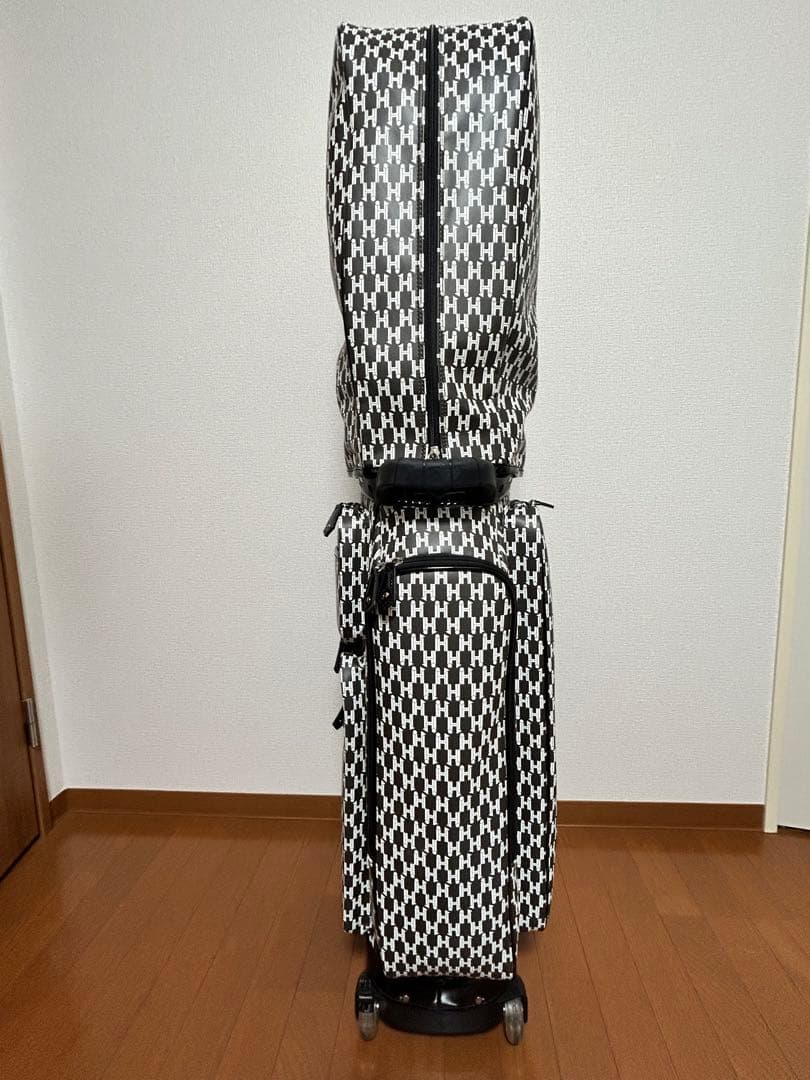 HONMA キャディバッグ キャスター付 黒×白 男女兼用