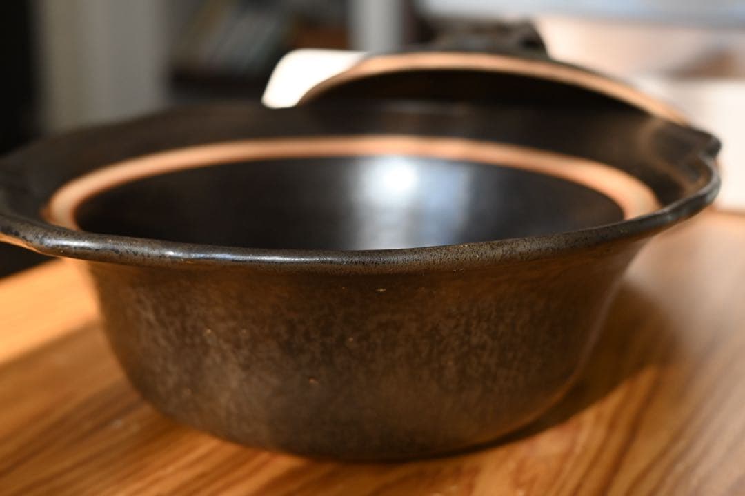 awabiware あわびウェア　ココット土鍋patapata 黒マット