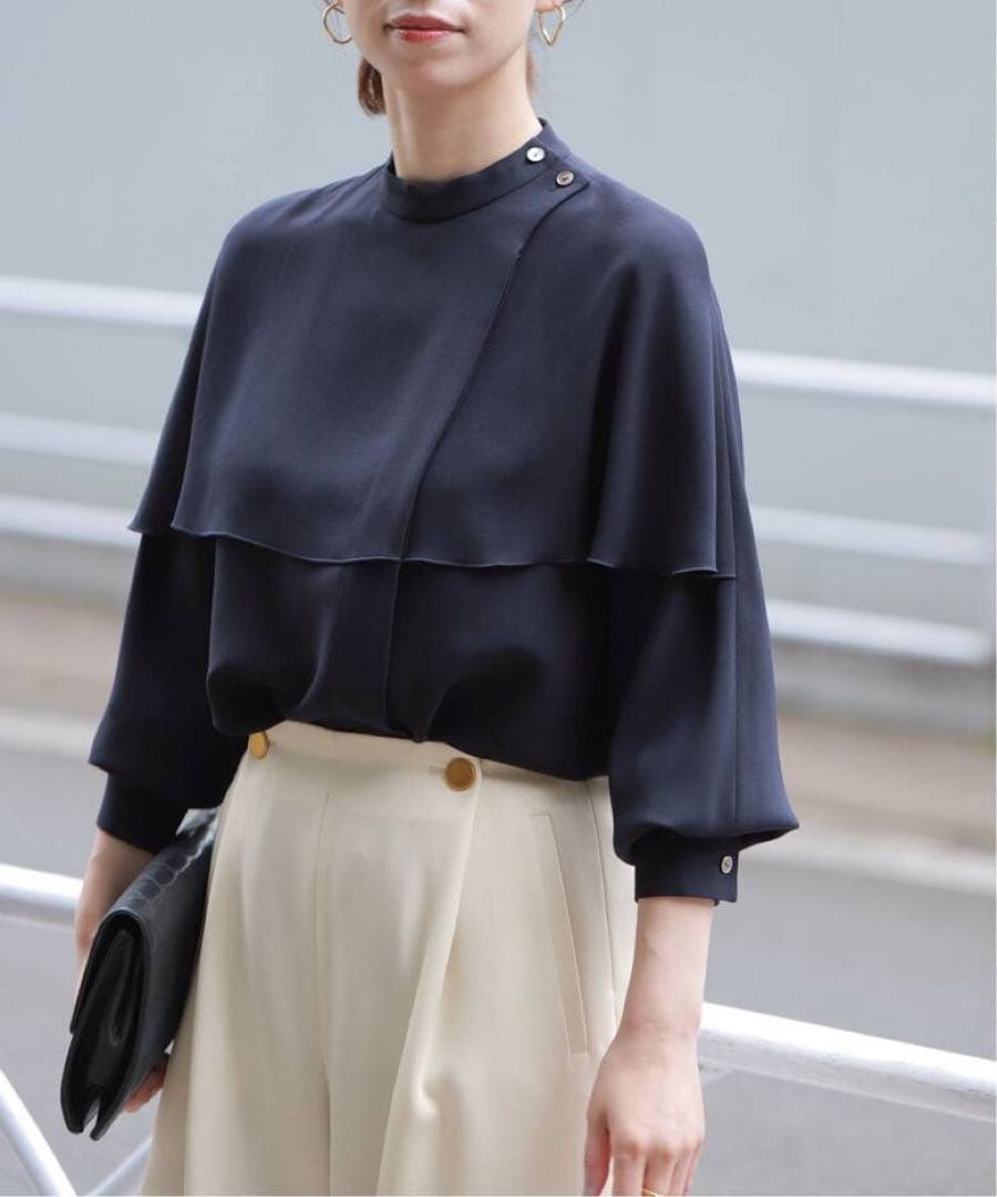 VERMEIL par iena バックサテン　ケープブラウス 卒業式　入学式