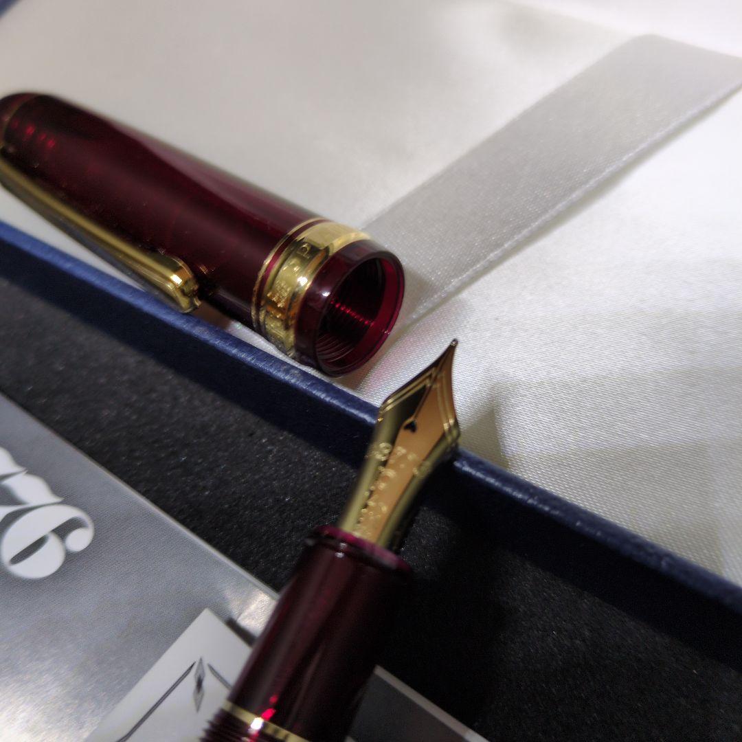 ★プラチナ万年筆 3776センチュリー ブルゴーニュ SM カートリッジ9本付