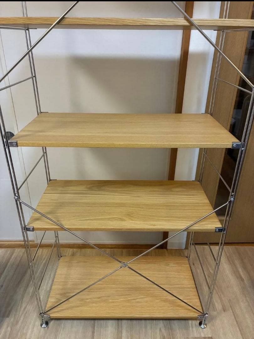 無印良品 ステンレスユニットシェルフ オーク材 棚セット 特大