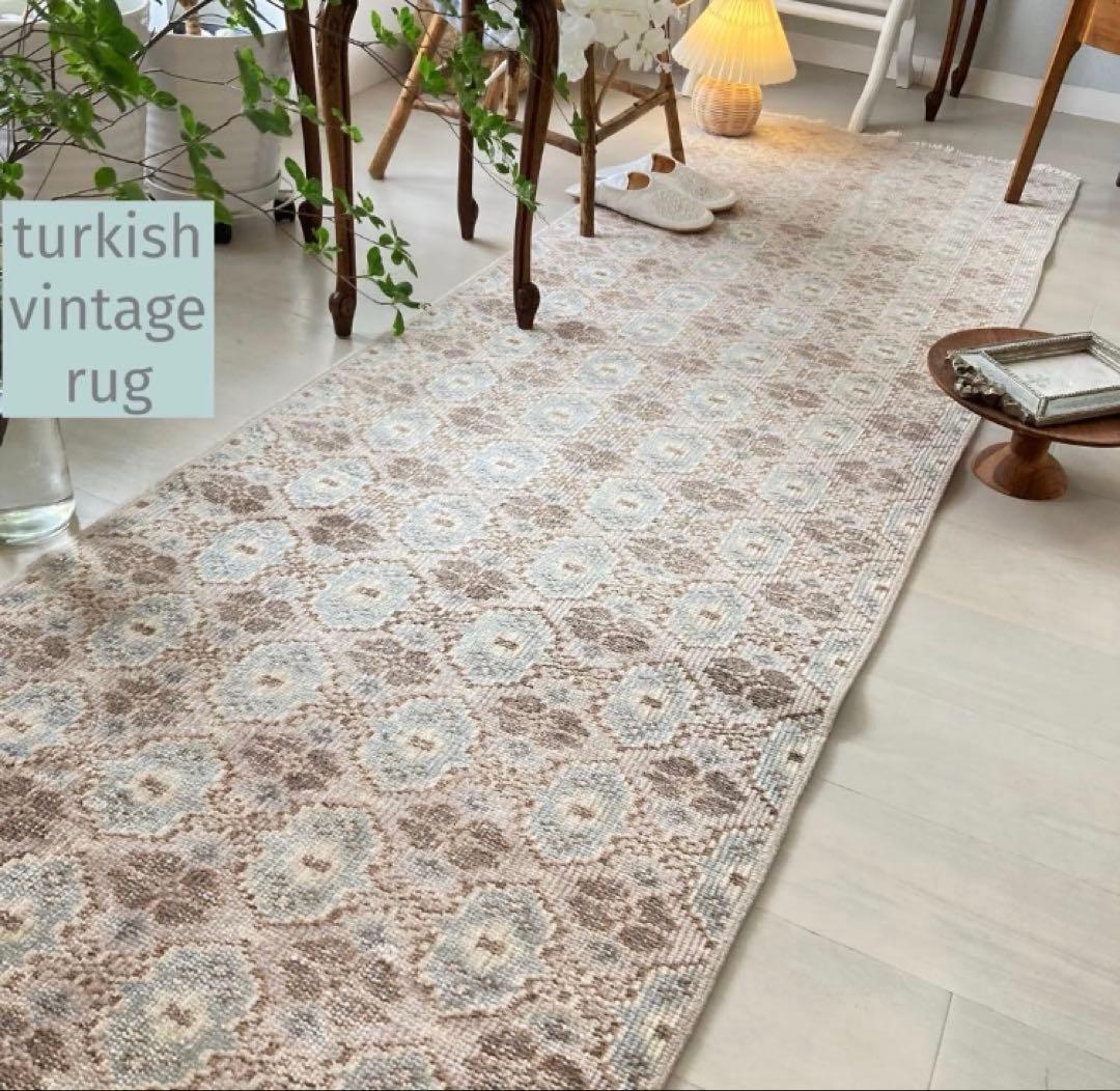ロング/モロッカンタイル　トルコヴィンテージラグ