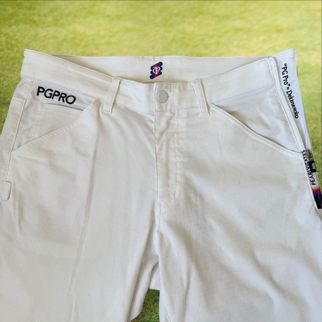 現行モデル　パーリーゲイツ　パンツ　白　M〜L相当 コットン素材　ホワイト　4