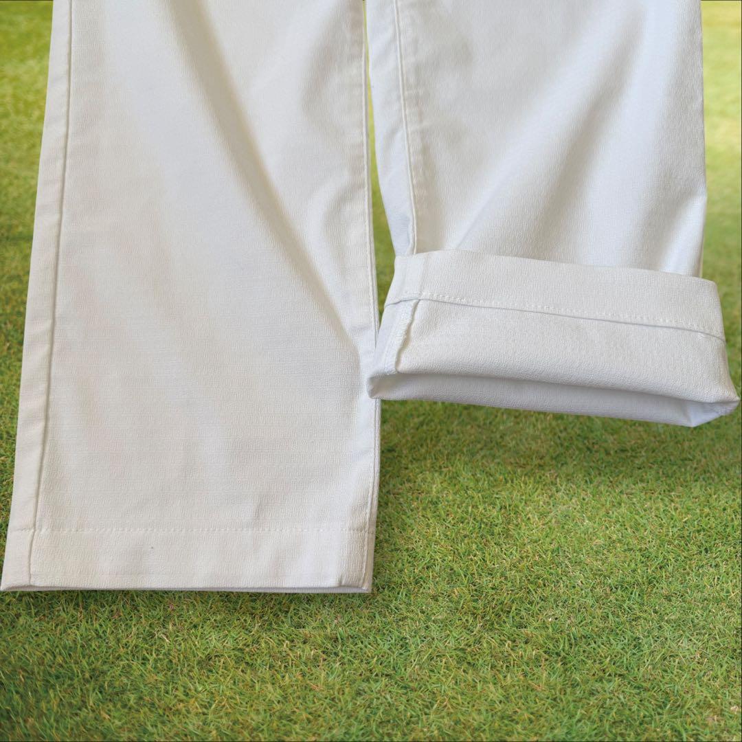 現行モデル　パーリーゲイツ　パンツ　白　M〜L相当 コットン素材　ホワイト　4