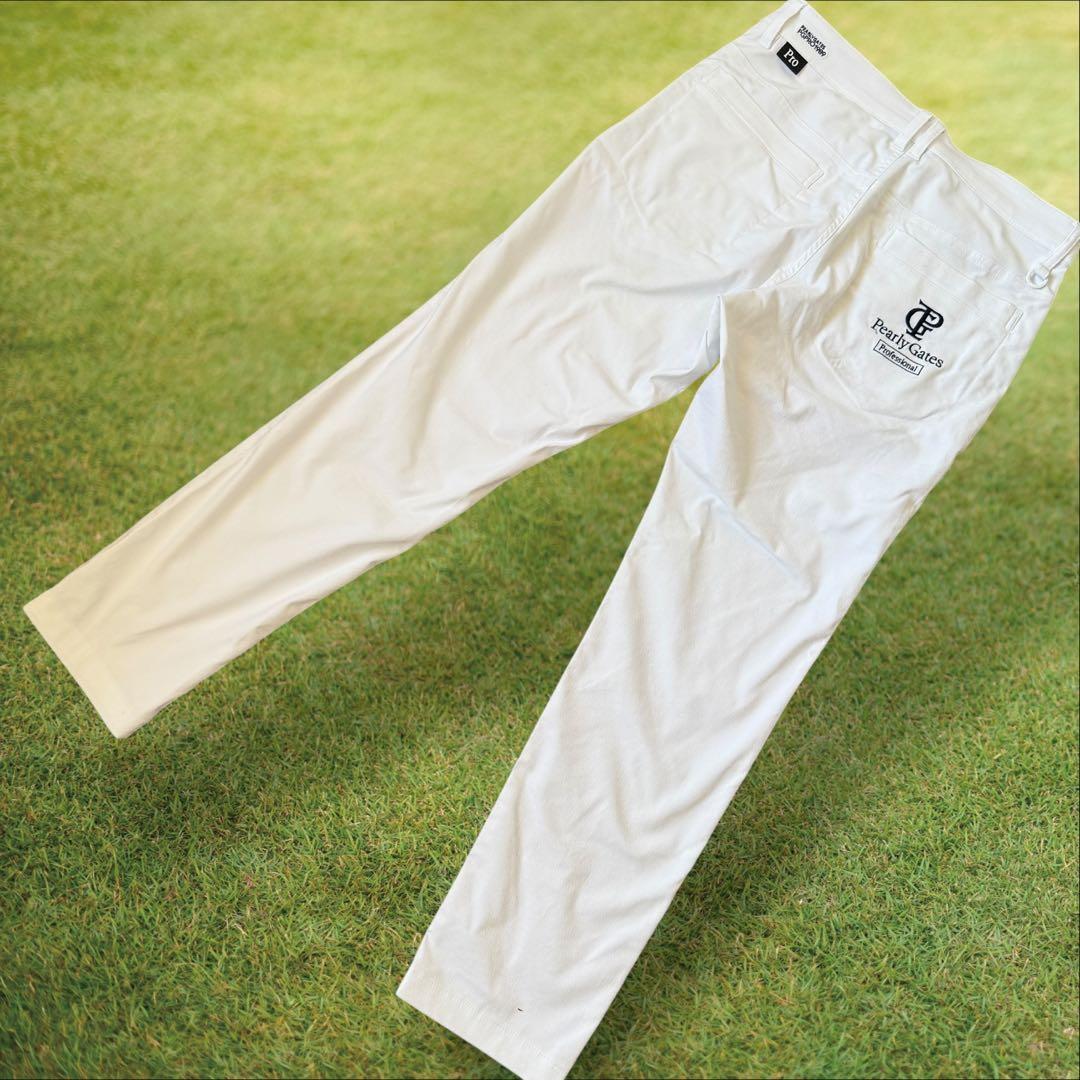 現行モデル　パーリーゲイツ　パンツ　白　M〜L相当 コットン素材　ホワイト　4