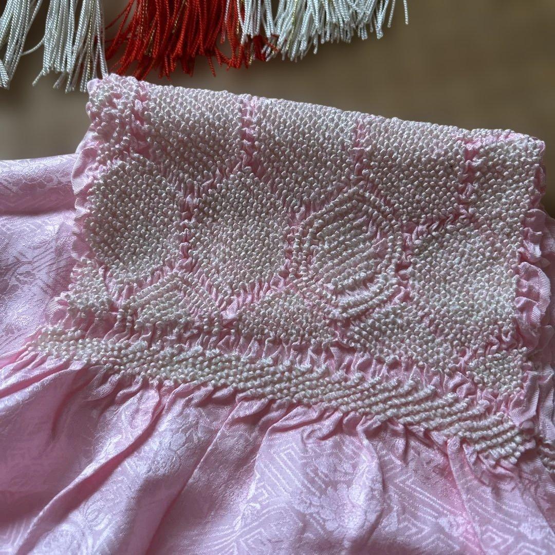 紫　七五三　7歳　女の子　セット　一式　絞り風　鹿の子　ポリエステル