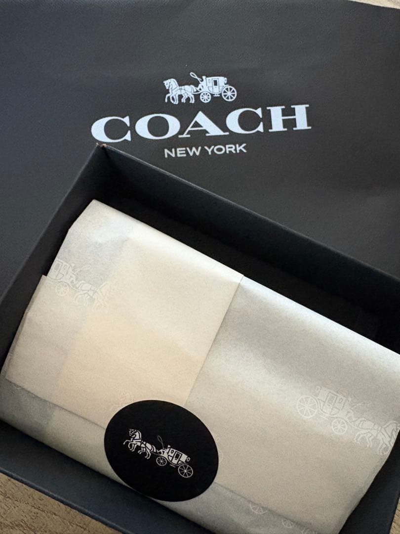 新品未使用！coach名刺入れカードケース水色