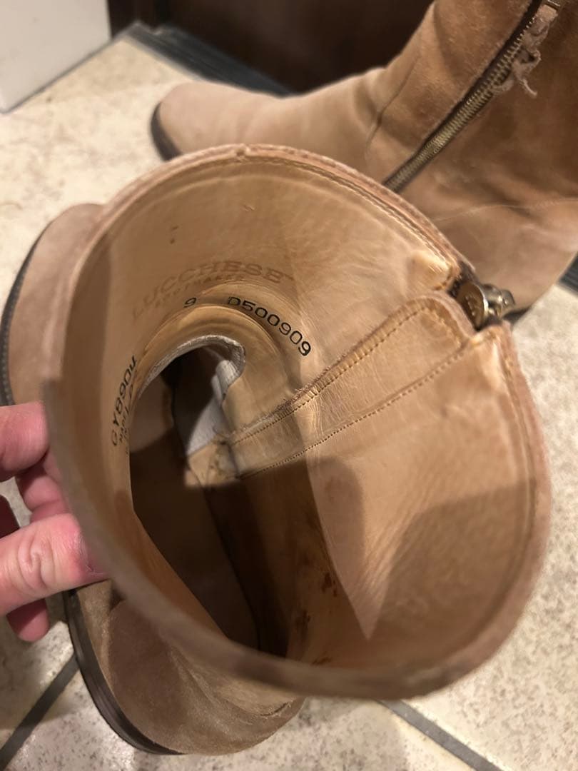 ルケーシー　ウエスタンブーツ　サイドジップ