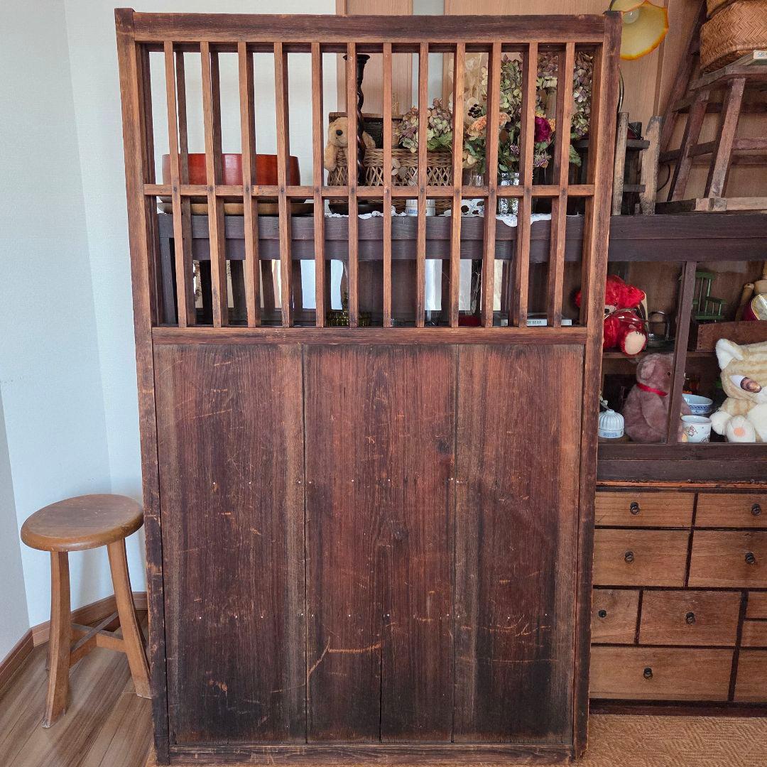 格子　衝立　パーテーション　古家具　間仕切り　什器　古民家　木製