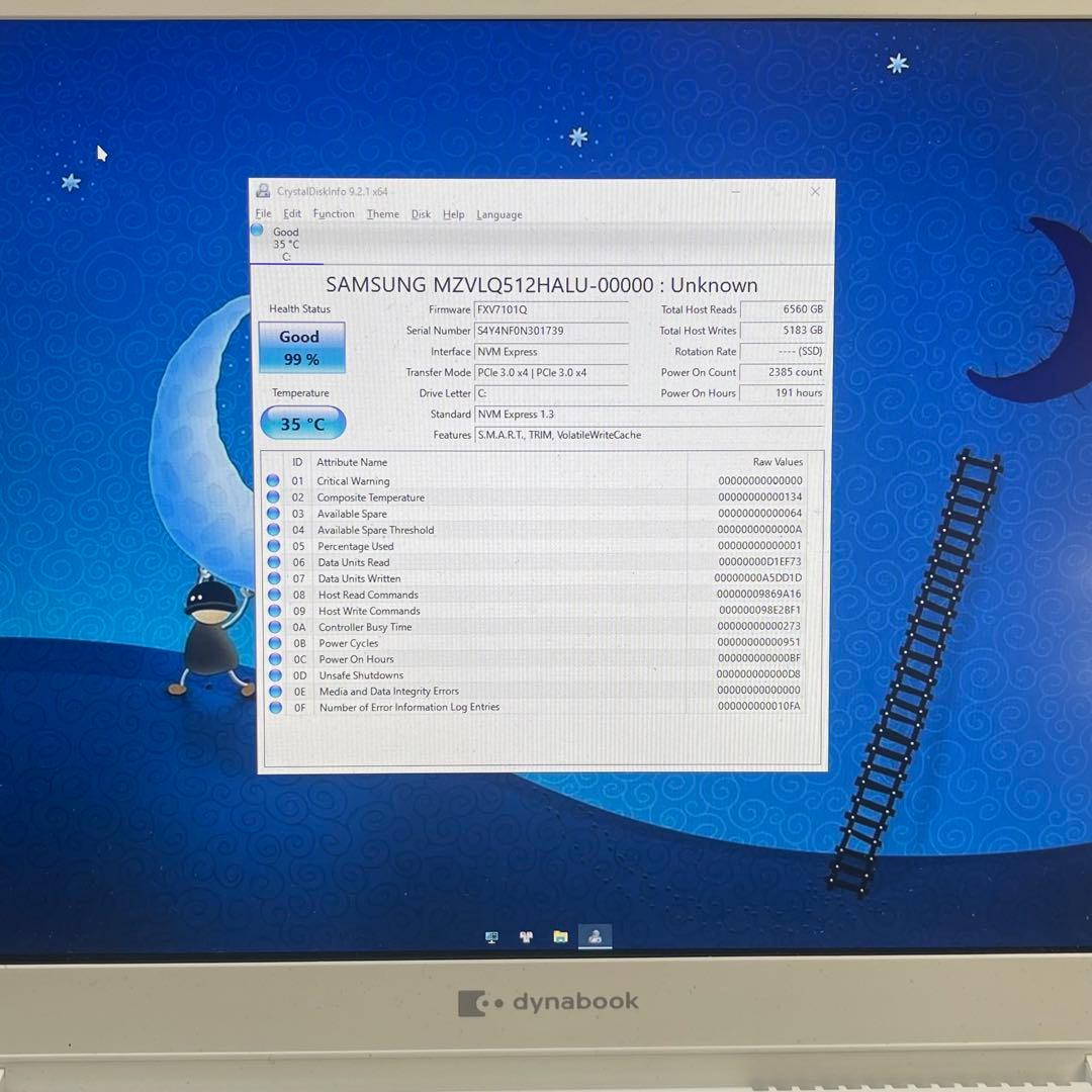 #555 東芝 Dynabook i7-10510U 16GB Office付き