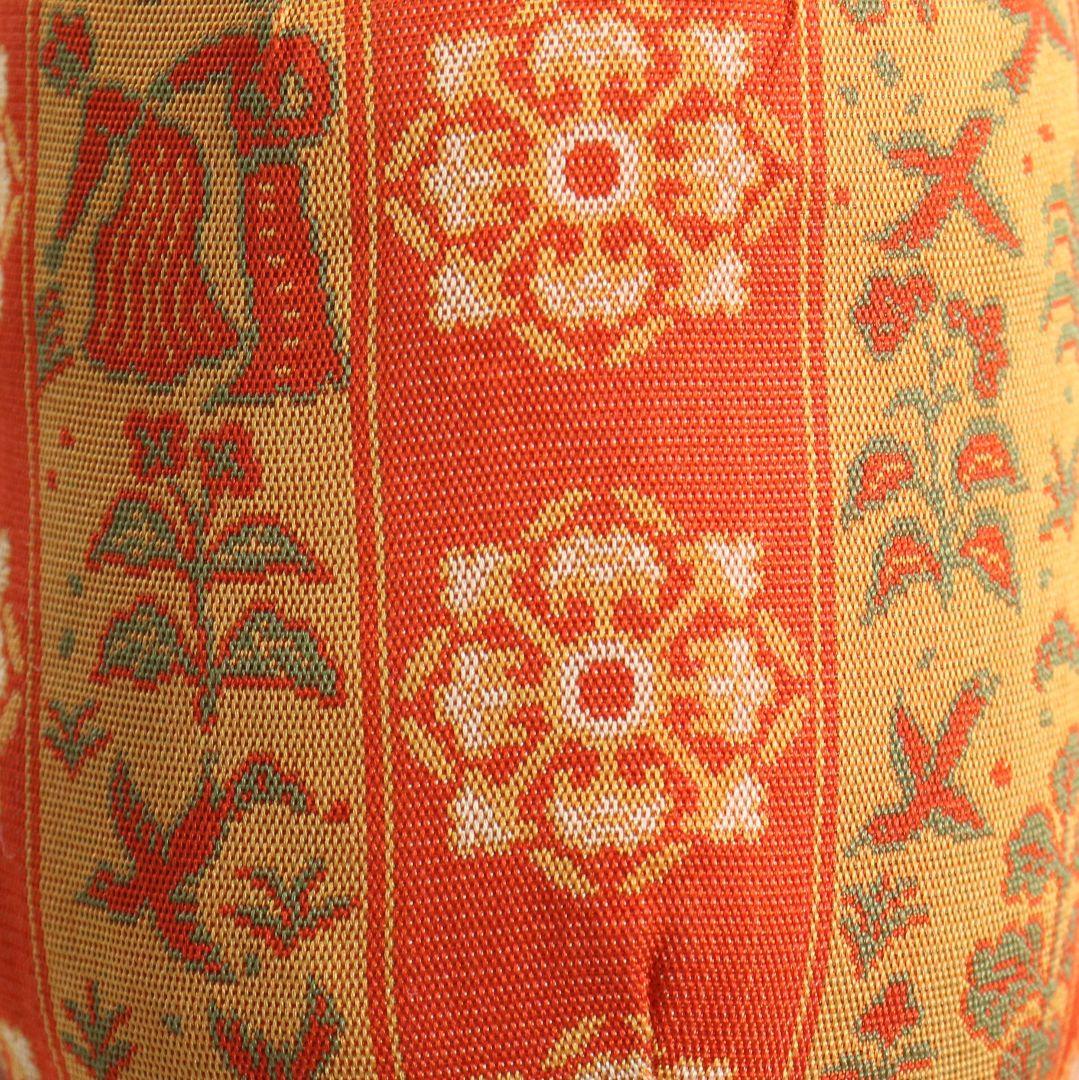 加藤弥右衛門作 瀬戸 茶入 正倉院竪笛彫刻文仕覆 茶道具 共箱　V915　N9