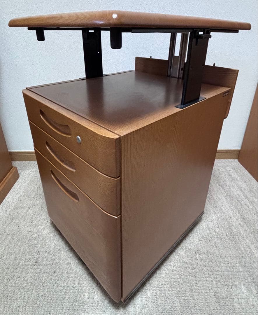 カリモク学習机 ４点セット ２-③ 袖棚