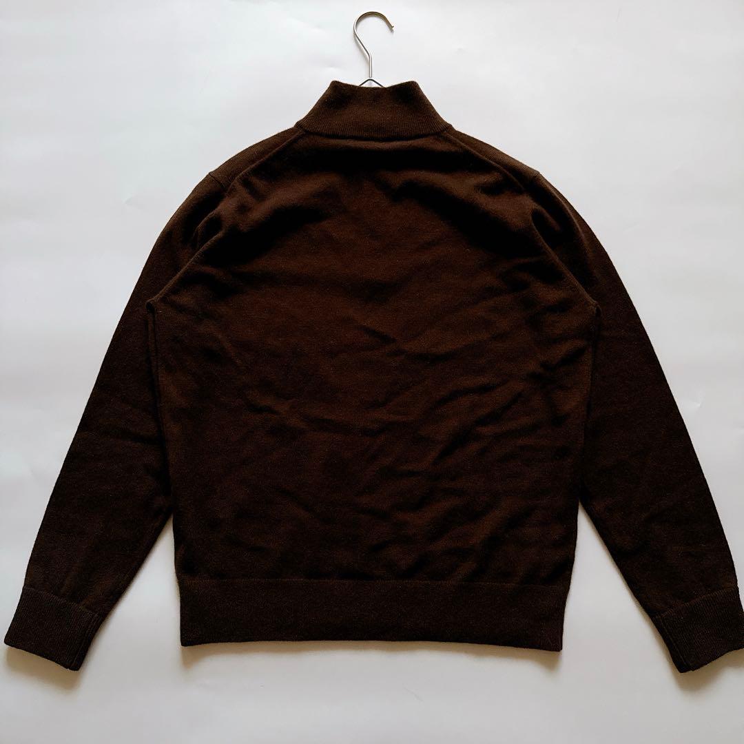 カシミヤ100✨イタリア製 Dominique France ハーフジップニット