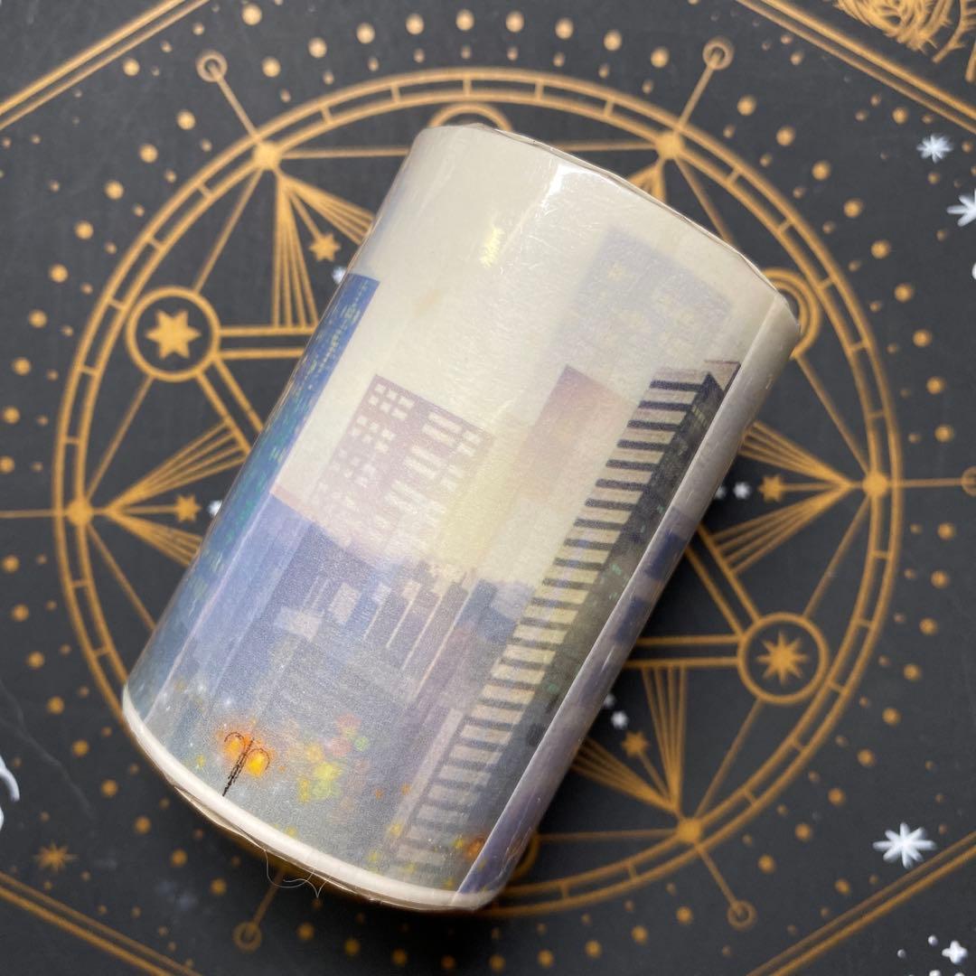 【9477】海外　マステ　4.8m 和紙マスキングテープ　都市　夜　装飾背景系