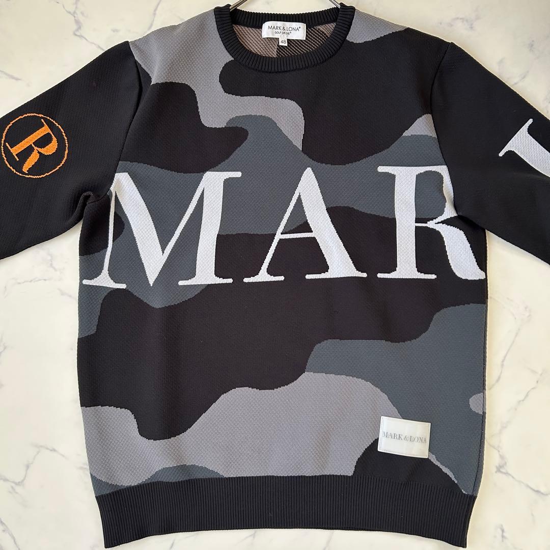 極美品 マークアンドロナ 2022年モデル セーター ニット カモフラ 迷彩