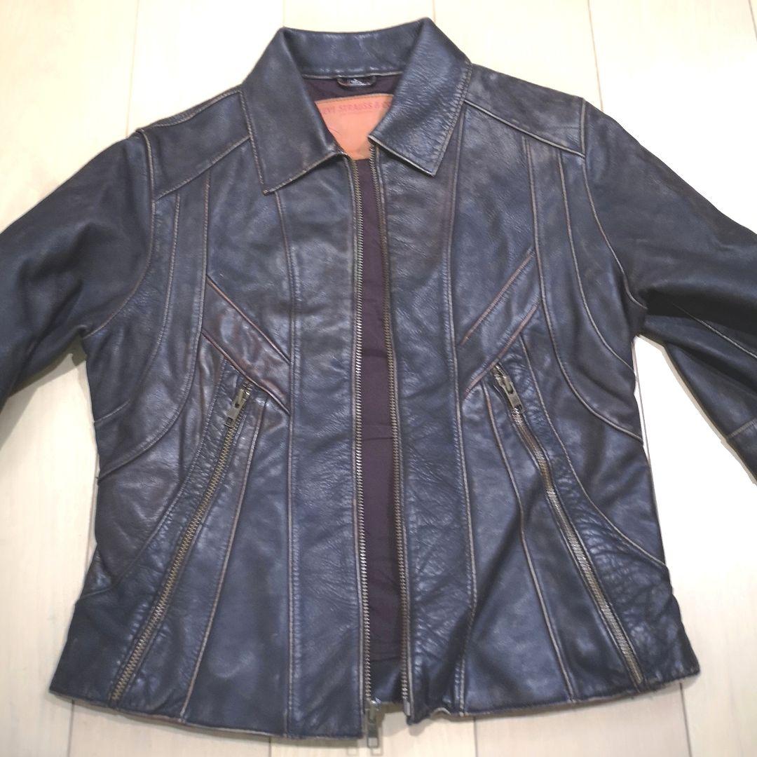 リーバイス レザージャケット シングルライダース Ｍ ヴィンテージ加工 激レア品