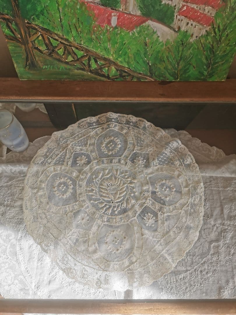 アンティーク ノルマンディーレースドイリー