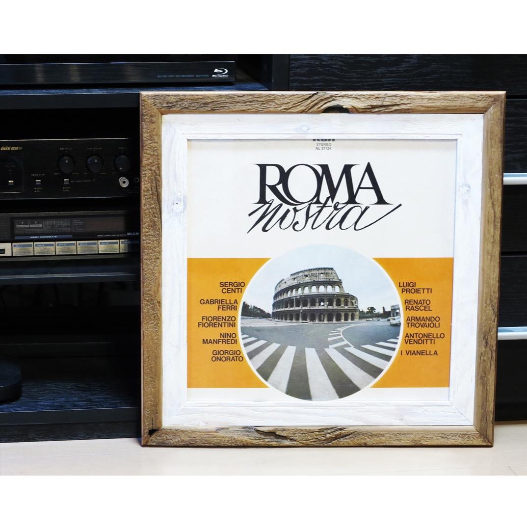 ヴィンテージ風木製LPレコードジャケットフレーム