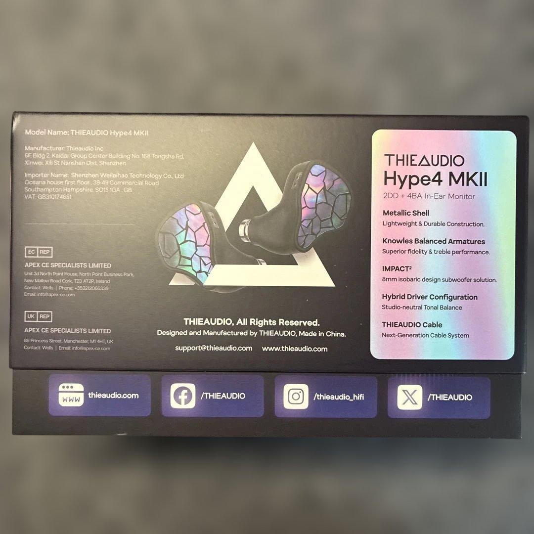 イヤホン THIEAUDIO Hype4 MKII