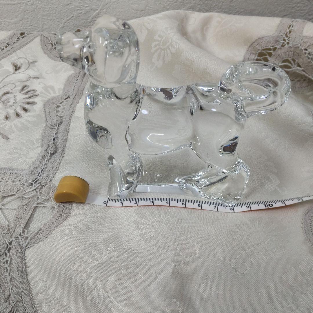 Baccarat クリスタル 犬 置物