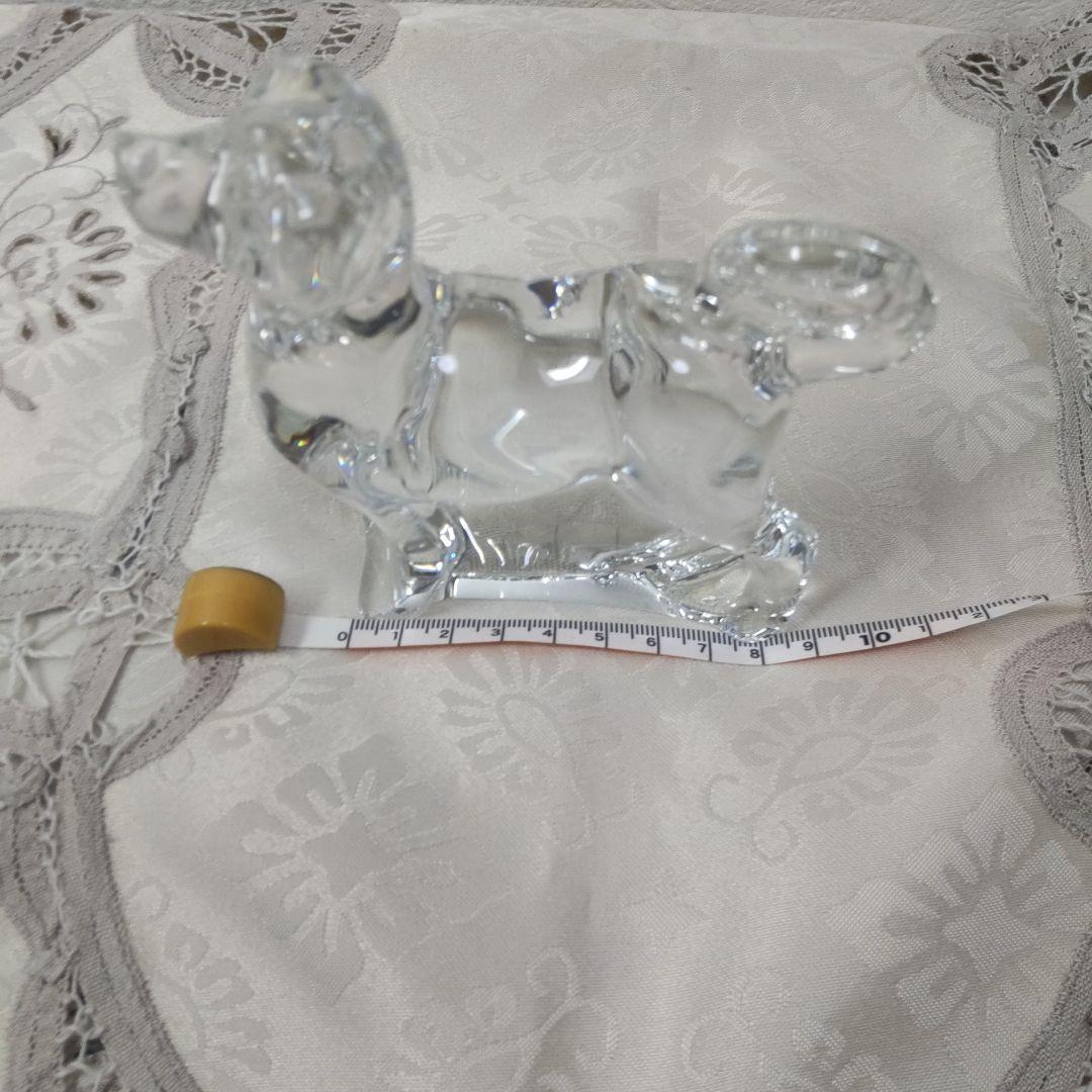 Baccarat クリスタル 犬 置物