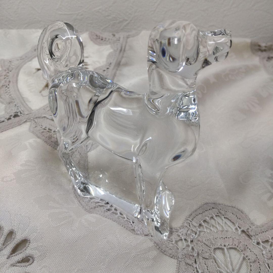 Baccarat クリスタル 犬 置物