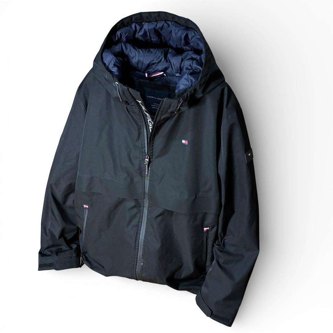   中綿 ナイロンジャケット テック系 オールブラック