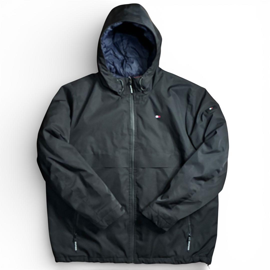   中綿 ナイロンジャケット テック系 オールブラック