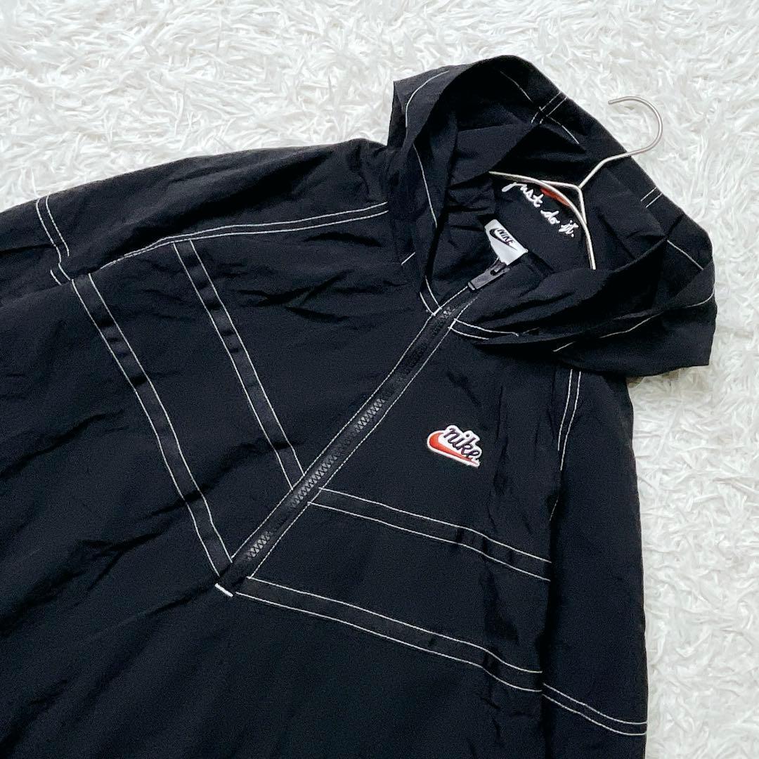 美品✨ NIKE ナイキ アノラックパーカー ナイロンジャケット S ブラック
